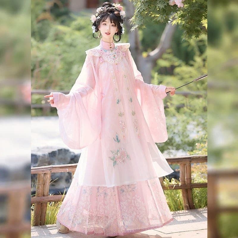 ชุดจีนโบราณ สีชมพู รูปที่ 1