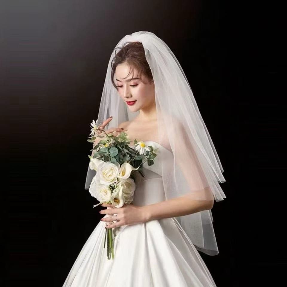เวล ติดผมเจ้าสาว สีขาว
