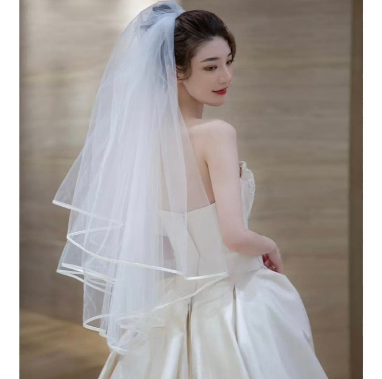เวล ติดผมเจ้าสาว สีขาว