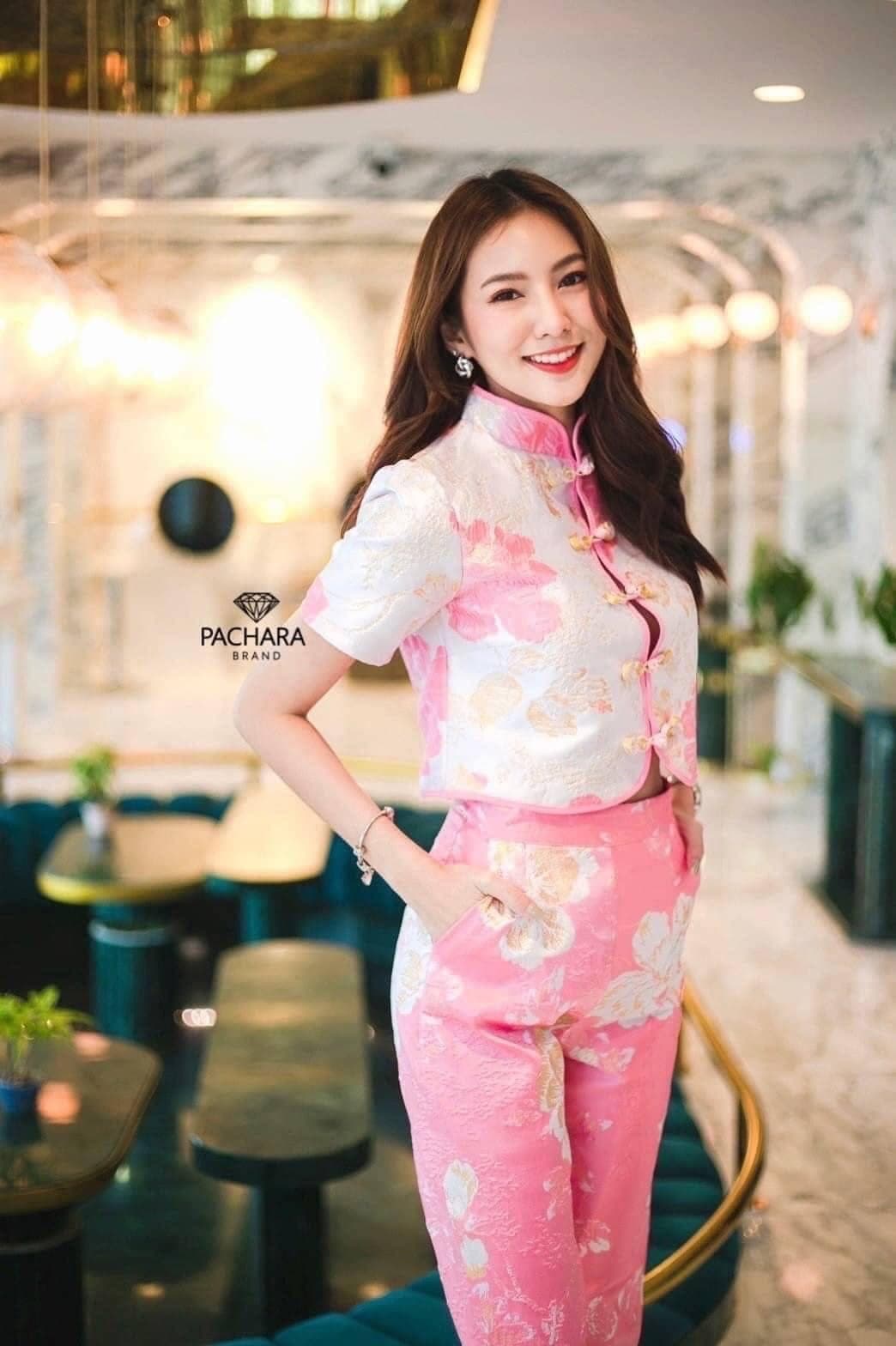 ชุดเซ็ท กี่เพ้า สีชมพู รูปที่ 1