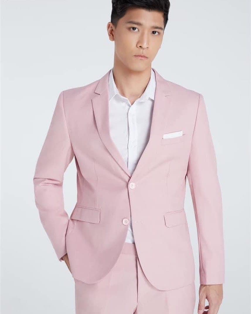 สูทผู้ชาย สีชมพู รูปที่ 1