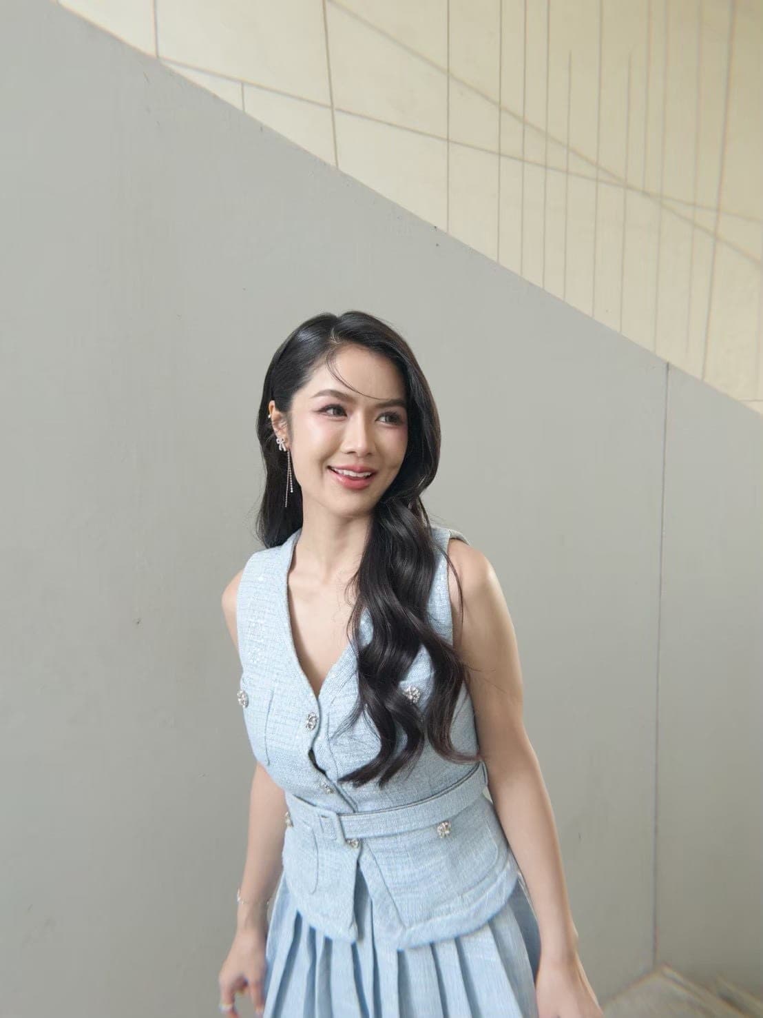 รีวิวจากลูกค้า ชุดเซ็ท ผ้าทวิต สีฟ้า