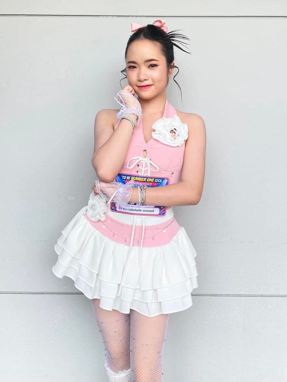 รีวิวจากลูกค้า ชุดเซ็ท เสื้อ+กระโปรง แต่งดอก สีชมพู