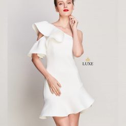ชุดราตรี สีขาว Luxe 4034  Size S-M
