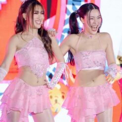 ชุดเซ็ท สีชมพู กลิตเตอร์ แบรนด์ KATHY 7938 Size S-M