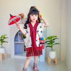 ชุดเดรส เด็กดอย ลายดอก 9370 Size 4-6 ขวบ